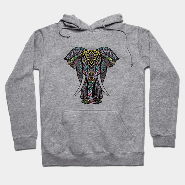 Colorful Elephant Mandala Design Hoodie by Utopia Shop